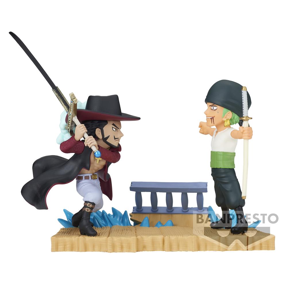 One Piece World Collectable Figur Log Stories-Roronoa Zoro Vs Dracule.Mihawk-