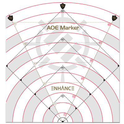 ENHANCE 60ft Spell AoE Damage Template för Tabletop RPGs