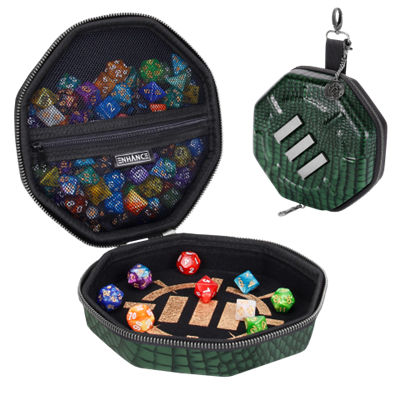 ENHANCE Tabletop RPG Dice Tray & Case Collector's Edition (Grön)