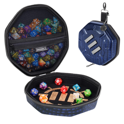 ENHANCE Tabletop RPG Dice Tray & Case Collector's Edition (Blå)