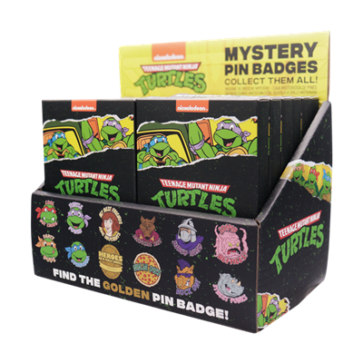 Teenage Mutant Ninja Turtles Mystery Pin Emblem / Pin CDU Containing 12 Blind Boxes