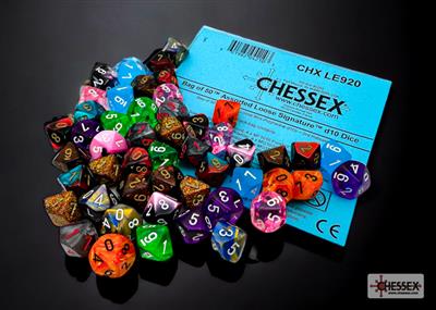 Chessex Bag of 50 Slumpad Loose Mini-Polyhedral d10s – 3rd Release