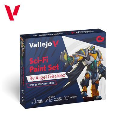 Vallejo - Game Color / 12 colors + Figur - Sci-Fi Paint Set by Angel Giraldez 18 ml