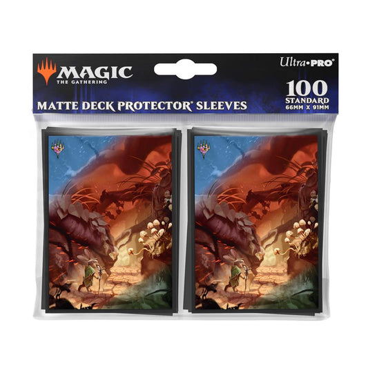 UP - Bloomburrow 100ct Deck Protector Sleeves Green for Magic: The Gathering (100 Sleeves)