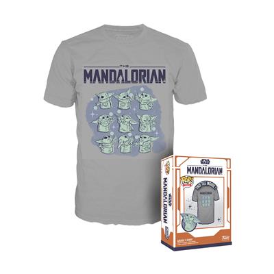 Funko POP Boxed Tee: Mandalorian- Grogu On Ship - L