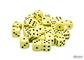 Chessex Opaque Pastel Yellow/black 12mm d6 Dice Block (36 dice)