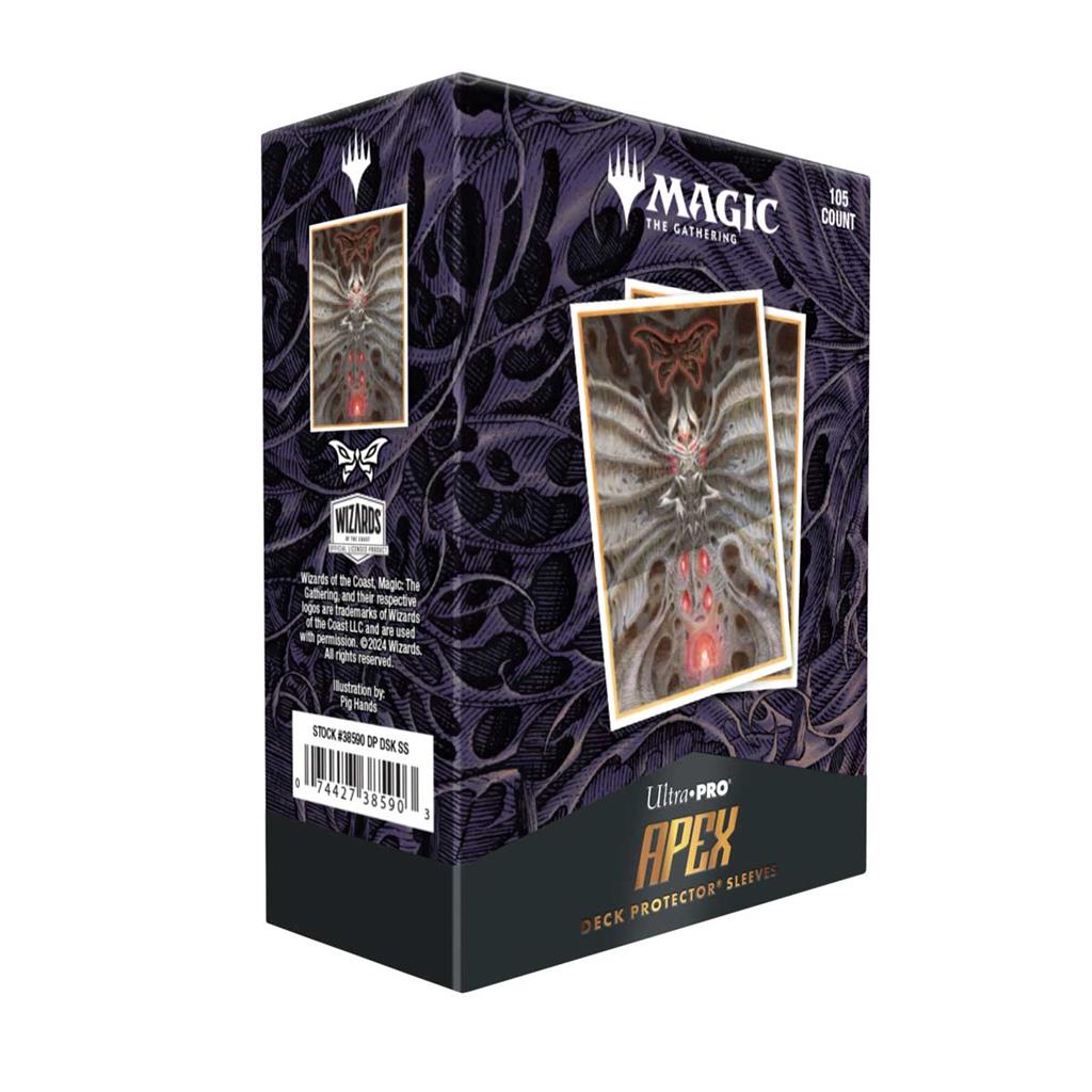 UP - Duskmourn 105ct Apex Deck Protector sleeves Set Symbol for Magic: The Gathering