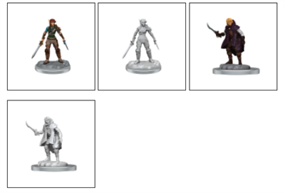 D&D Nolzur's Marvelous Miniatures: Elf Rogue & Half-Elf Rogue Protégé  - EN