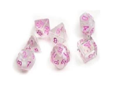 Sirius Dice - Dice Set - White cloud + Pink Ink