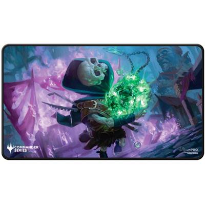 UP - Magic the gathering Commander Series 4 - 3 Color Shard Q4 2024 Black Stitched Playmat Tinybones Fan Vote