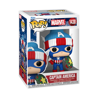 Funko POP Marvel: Holiday S4 – Captain America med Kranssköld