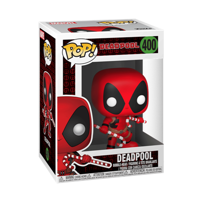 Funko POP Marvel: Holiday - Deadpool med Godiskäppar