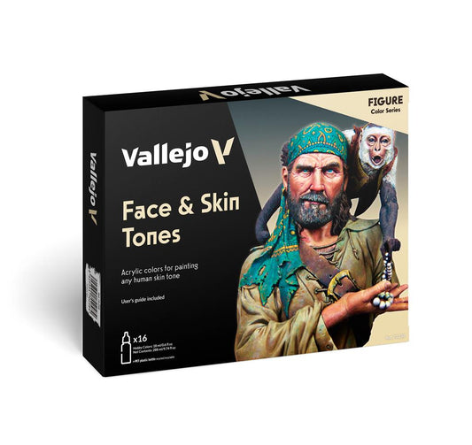 Vallejo - Model Color / Figur / 16 colors set - Face & Skin Tones 18 ml