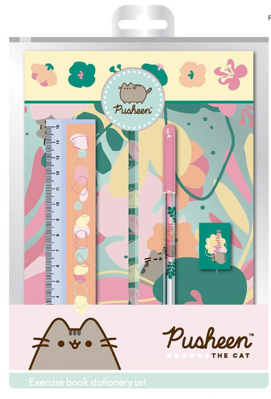 Pusheen Botanisk Träningsbok Stationery Set