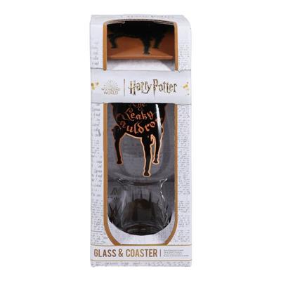 Harry Potter Leaky Cauldron Glas and Glasunderlägg Set