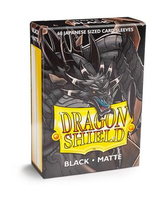 Dragon Shield Small Sleeves - Japanese Matte Black (60 Sleeves)