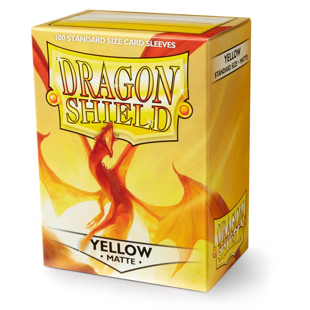 Dragon Shield Standard Sleeves - Matte Yellow (100 Sleeves)