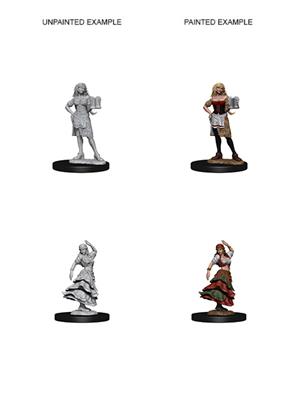 Pathfinder Deep Cuts Unpainted Miniatures - Bartender/Dancing Girl