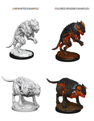 Pathfinder Deep Cuts Unpainted Miniatures - Hell Hounds