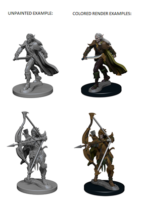 Pathfinder Deep Cuts Unpainted Miniatures - Elf Male Fighter