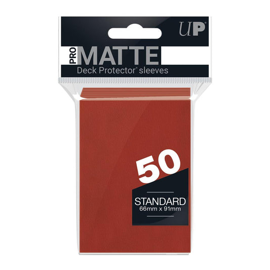 UP - Standard Sleeves - Pro-Matte - Non Glare - Red (50 Sleeves)