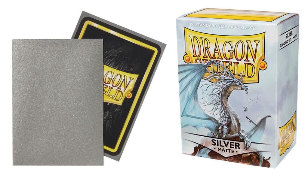 Dragon Shield Standard Sleeves - Matte Silver (100 Sleeves)