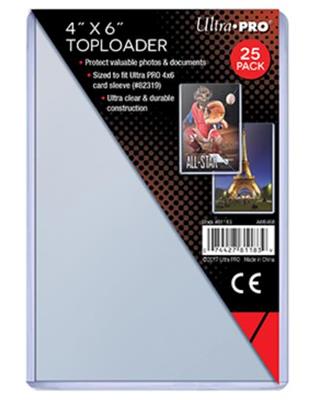 UP - 4" x 6" Toploader (25 stycken)