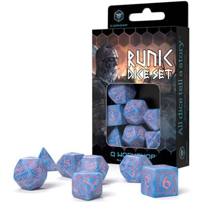 Runic Glacier & Pink Dice Set (7)