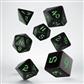 Classic Runic Black & green Dice Set (7)