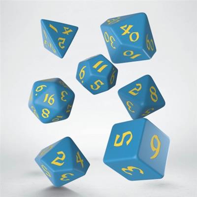 Classic Runic Blue & yellow Dice Set (7)