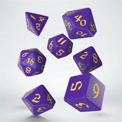 Classic Runic Purple & yellow Dice (7)