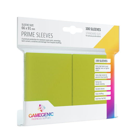 Gamegenic - Prime Sleeves Lime (100 Sleeves)