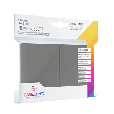 Gamegenic - Prime Sleeves Gray (100 Sleeves)