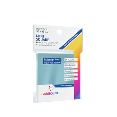 Gamegenic - PRIME Mini Square-Sized Sleeves 53 x 53 mm - Clear (50 Sleeves)