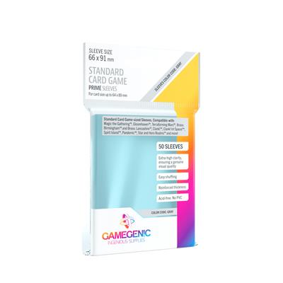 Gamegenic - PRIME Standard Kortspel Sleeves 66 x 91 mm - Clear (50 Sleeves)