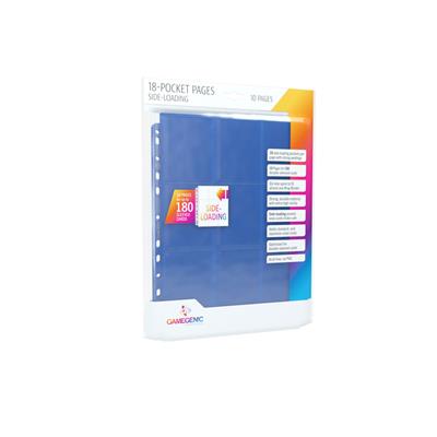 Gamegenic - 18-pocket Sideloading Pages, 10-pack, Blå