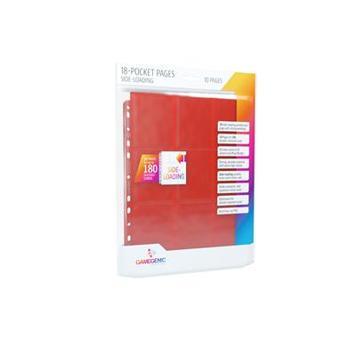 Gamegenic Sideloading 18-Pocket Pages (10-pack) - Röd