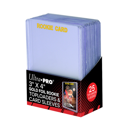 UP - 3" X 4" Rookie 35PT Toploader with Card Sleeves 25ct