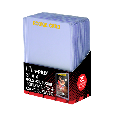 UP - 3" X 4" Rookie 35PT Toploader with Card Sleeves 25ct