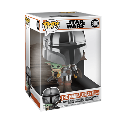 Funko POP StarWars: Mandalorian - 10" Mandalorian w/ Child Figur 25cm