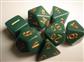 Chessex Opaque Polyhedral 7-Die Sets - Dusty Green w/gold