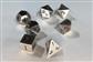 Chessex Specialty Dice Sets - Solid Metal Silver Colour Poly 7 die set