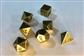 Chessex Specialty Dice Sets - Solid Metal Old Brass Colour Poly 7 die set