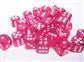 Chessex Translucent 12mm d6 with pips Dice Blocks (36 Dice) - Red w/white