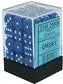 Chessex Opaque 12mm d6 with pips Dice Blocks (36 Dice) - Blue w/white