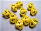 Chessex Opaque Polyhedral Ten d10 Set - Yellow/black