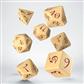 Classic RPG Beige & burgundy Dice Set (7)