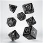 Elvish Black & white Dice Set (7)