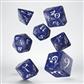 Classic RPG Cobalt & white Dice Set (7)