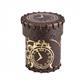 Steampunk Brown & golden Leather Dice Cup